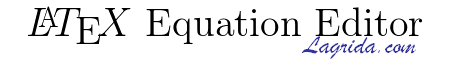 Online LaTeX Equation Editor